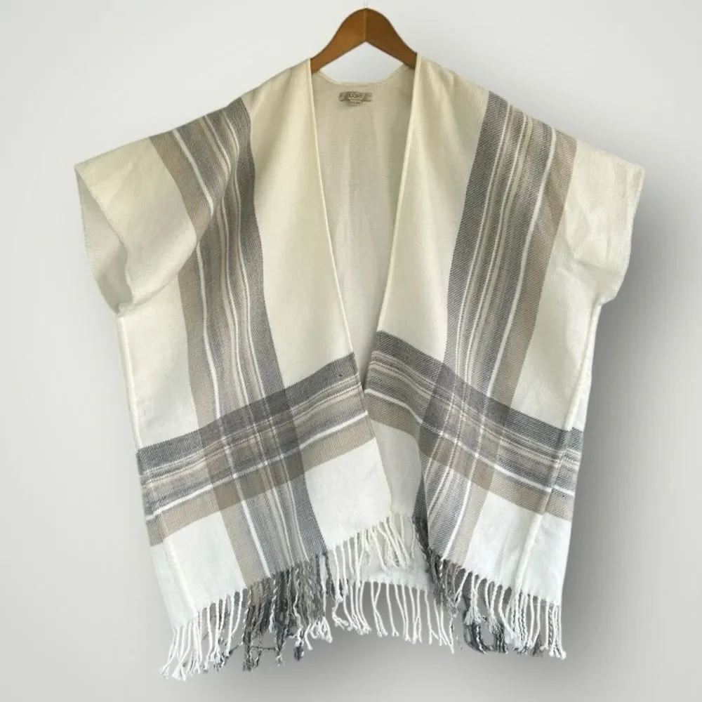 🎉5 for $45 🎉Loft Poncho Cover Up Plaid Women Size XS/S
